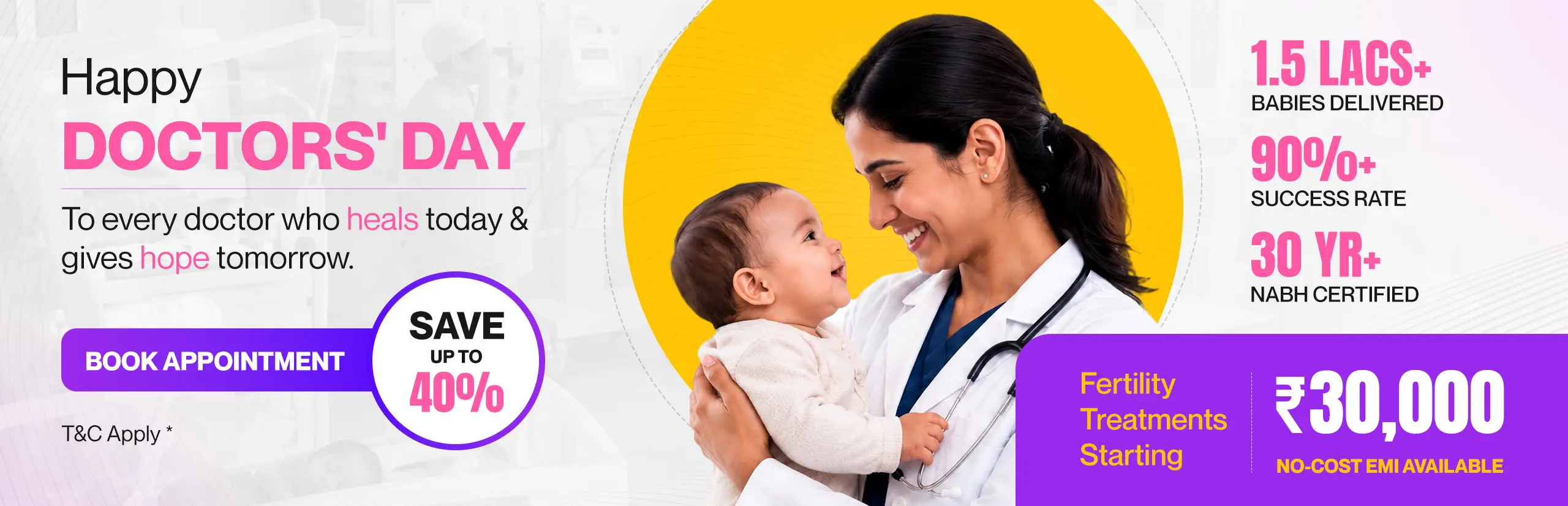 Javitri Hospital Lucknow Doctors Day celebration banner