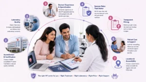 Choosing an IVF centre in Lucknow by checking accreditation, IVF laboratory quality, fertility specialist experience, success rates, transparent pricing, patient support and clinic accessibility.